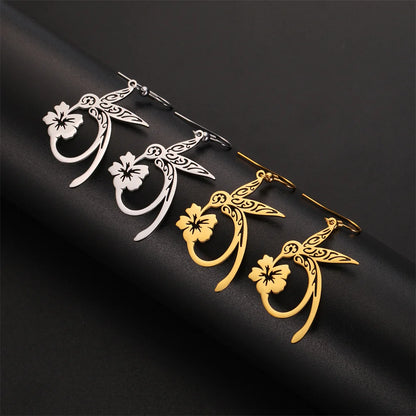 Hummingbird Jewelry Set – Gold/Silver Earrings & Necklace