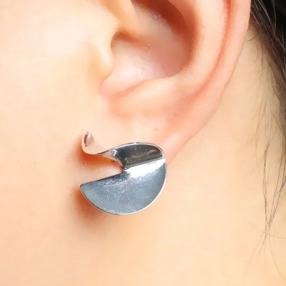 Eccentric Multi-Shaped Metal Dangle Earrings