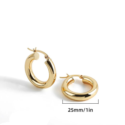 Gold Twisted Hoop Earrings