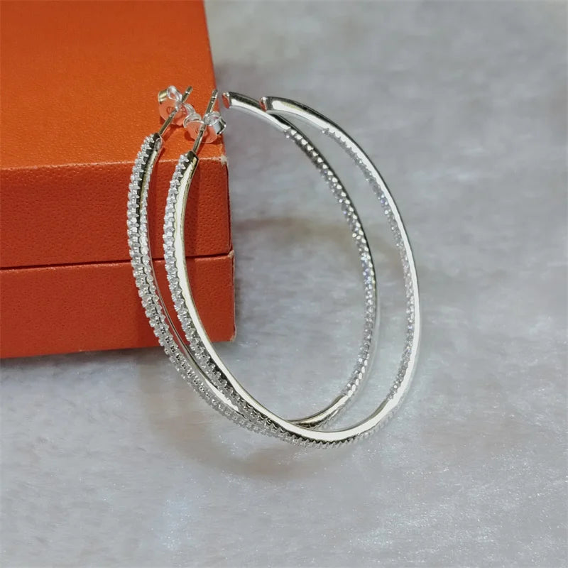 Silver/Gold Plated Cuff Hoop Earrings