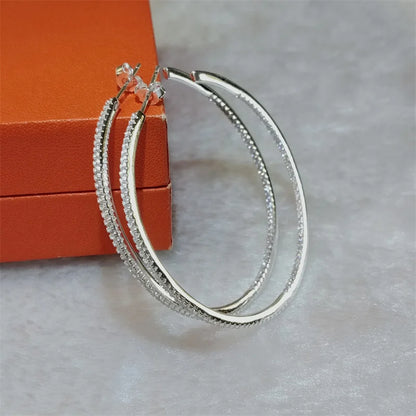 Silver/Gold Plated Cuff Hoop Earrings