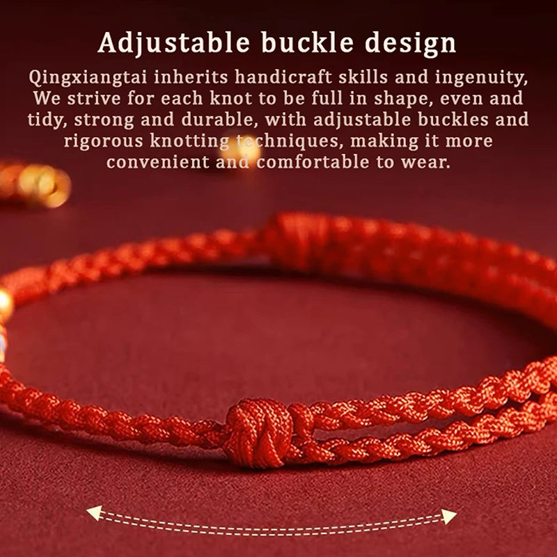Handwoven Koi Fish Lucky Bracelet – Adjustable Braided Bangle