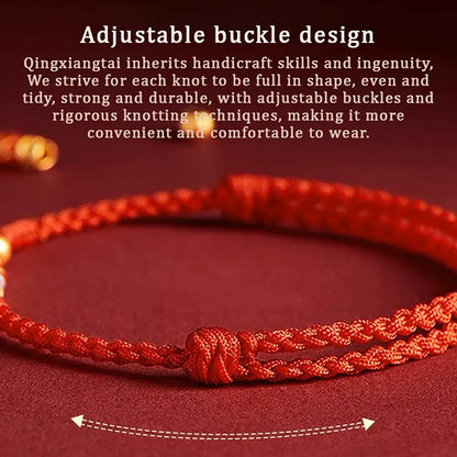 Handwoven Koi Fish Lucky Bracelet – Adjustable Braided Bangle