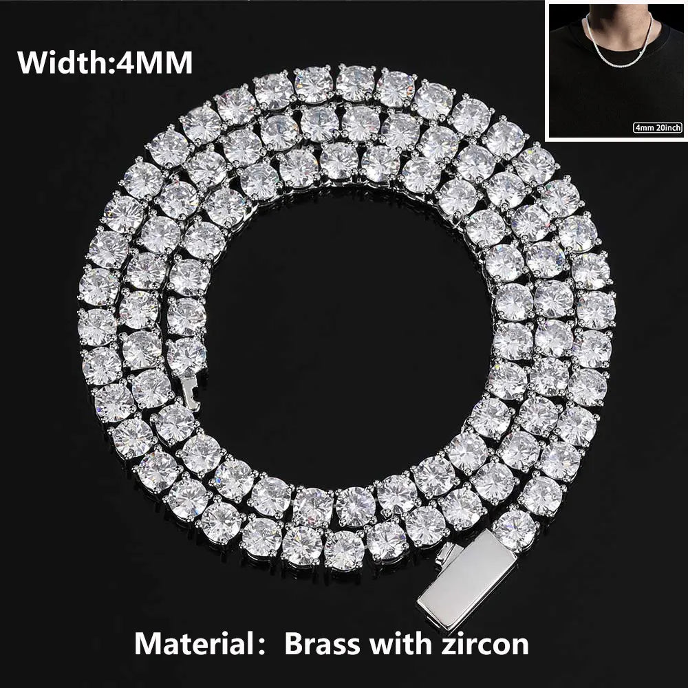 Tennis Chain Necklace – Round Cut