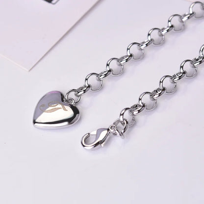 925 Sterling Silver Letter Charm Bracelet