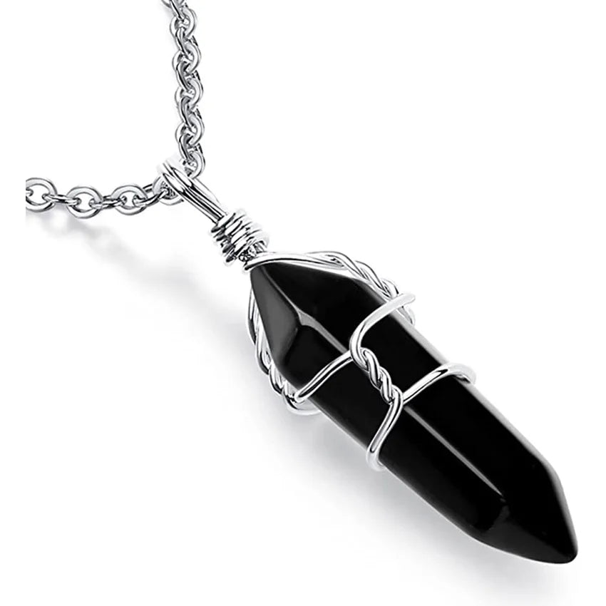 Black Onyx Runes Necklace