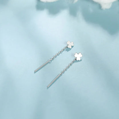 Bohemian Tassel Drop Earrings – Heart, Rose & Clover Charms
