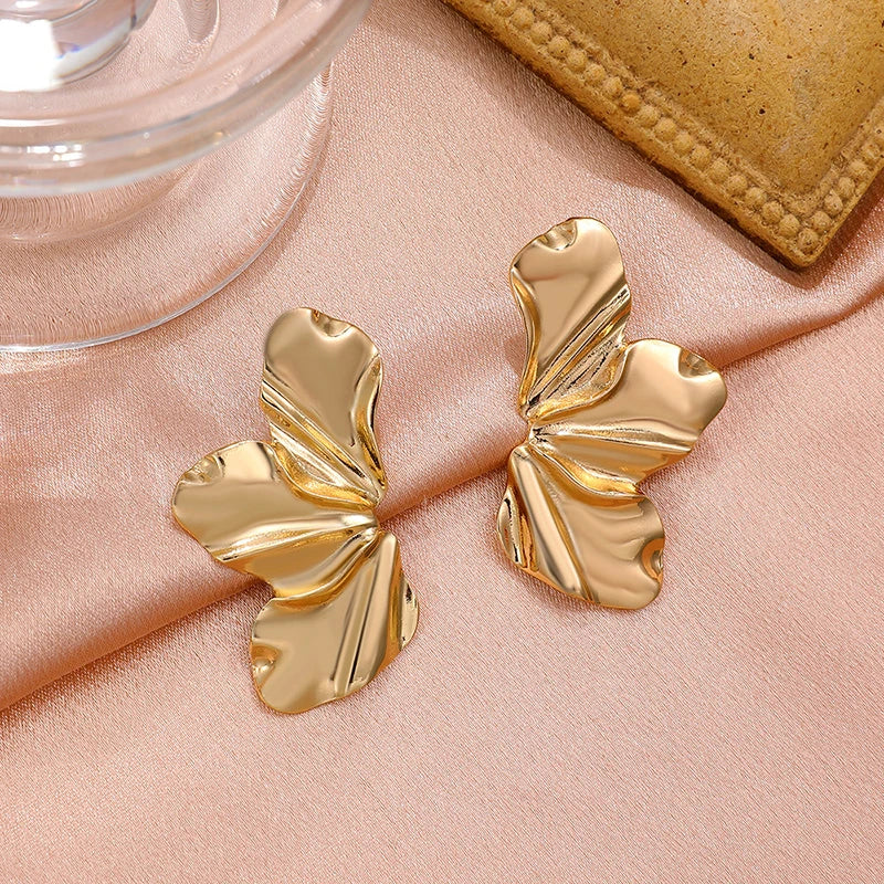 Half-Flower Stud Earrings