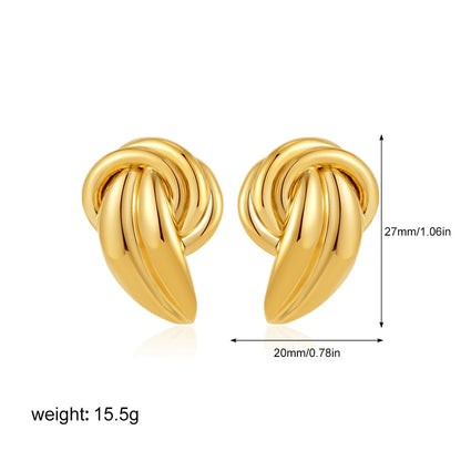 Retro Twist C-Hoop Earrings