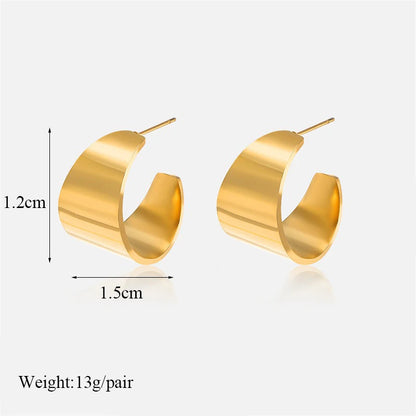 Vintage Multi-Shaped Gold Twist Hoop Earrings