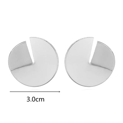 Eccentric Multi-Shaped Metal Dangle Earrings