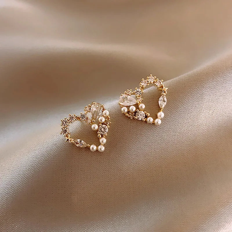 Exquisite Zircon Multi-Shaped Stud Earrings