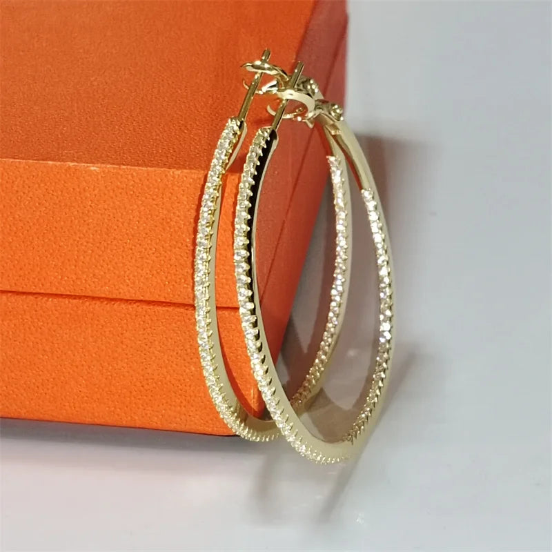 Silver/Gold Plated Cuff Hoop Earrings