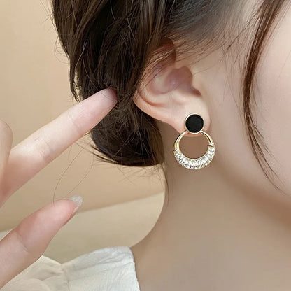 Elegant Multi-Shaped Hoop Drop Earrings