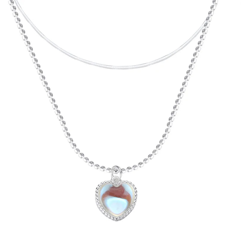 Layered Heart Pendant Necklace