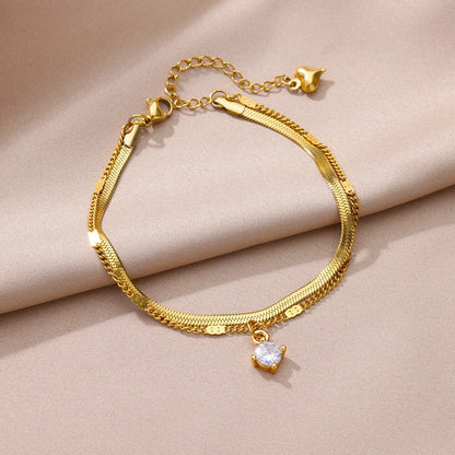 Gold Stainless Steel Imitation Pearl Anklet – Summer Beach Jewelry