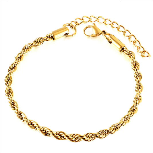 Unisex Twisted Rope Chain Bracelet
