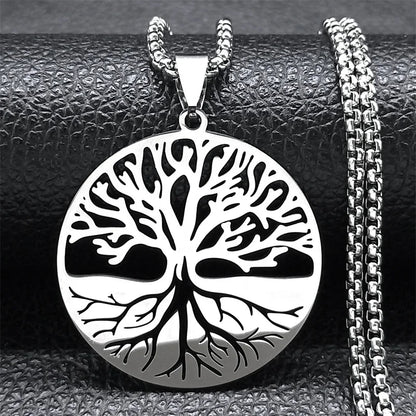 Tree of Life Necklace - Silver Chain with Symbolic Pendant