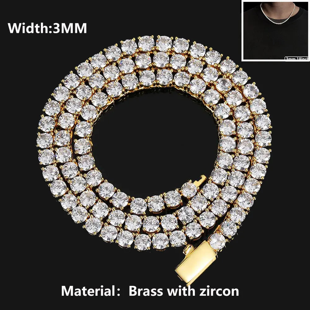 Tennis Chain Necklace – Round Cut