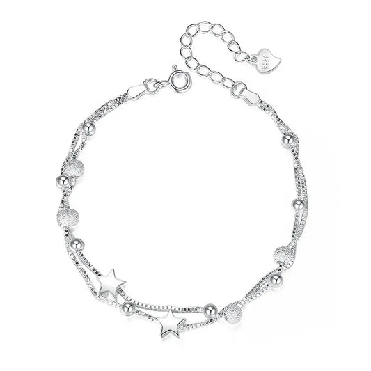 Adjustable Star Charm Bead Bracelet for Women – Luxury Korean Style