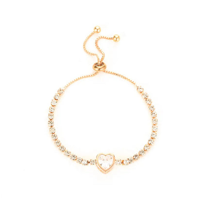 Luxury Cubic Zirconia Tennis Bracelet – Gold, Rose Gold & Silver