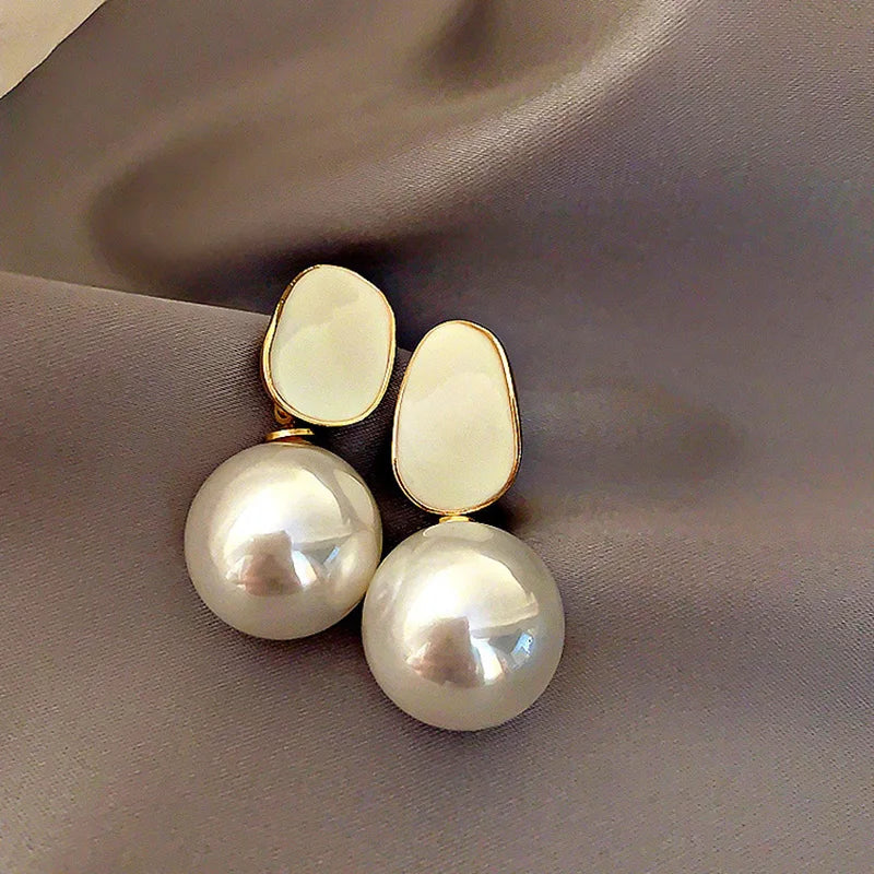 French Pearl Drop Earrings – Simulated Pearl Timeless Classics