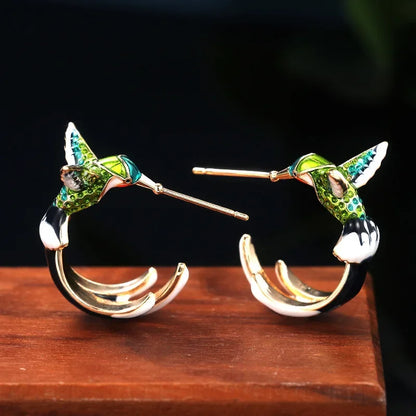 Cute Hummingbird Shape Drop Earrings