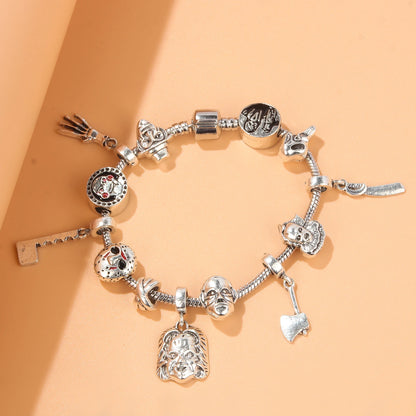 Horror Movie Charms Bracelet – Jason, Pennywise, Jigsaw & Ghostface