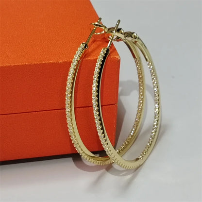 Silver/Gold/Rose Gold Moissanite Hoop Earrings