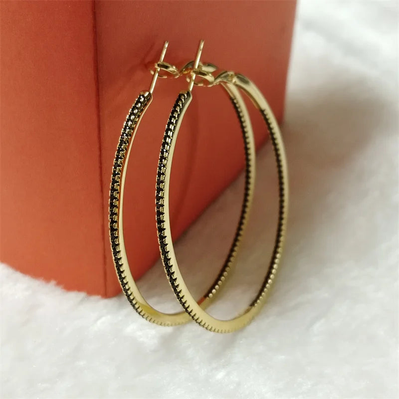 Silver/Gold Plated Cuff Hoop Earrings