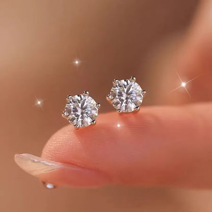 18K Gold Plated /  925 Sterling Silver Moissanite Stud Earrings