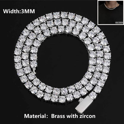 Tennis Chain Necklace – Round Cut