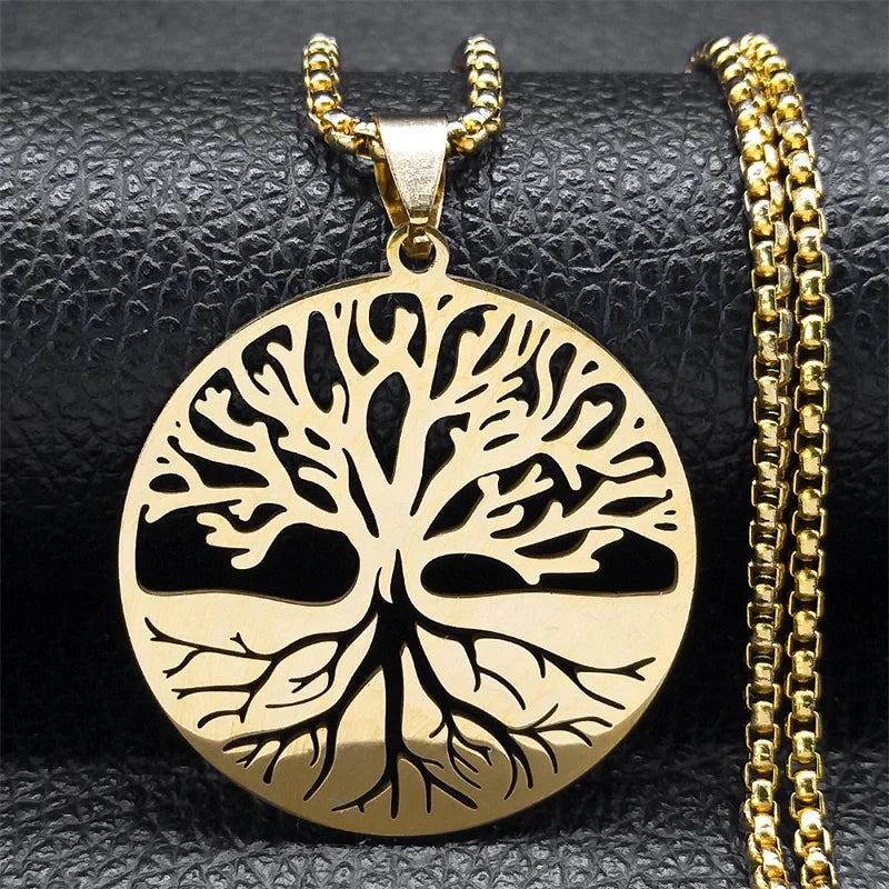 Tree of Life Necklace - Silver Chain with Symbolic Pendant