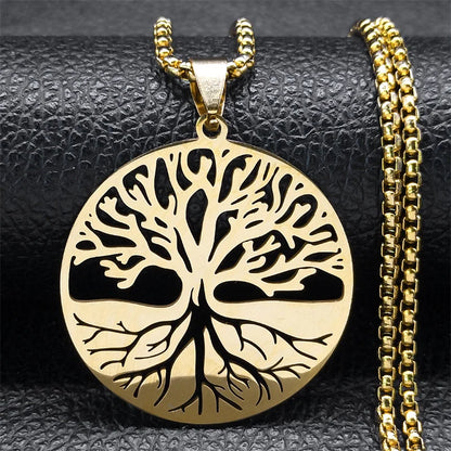 Tree of Life Necklace - Silver Chain with Symbolic Pendant