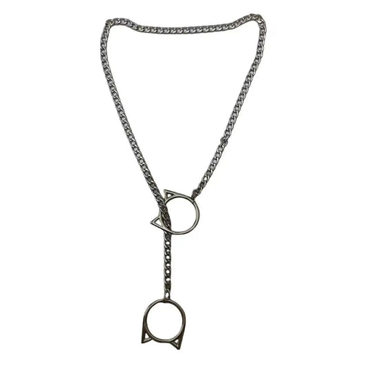 Heart O-Ring Slip Chain - Adjustable Lariat (Y-Necklace/Choker)