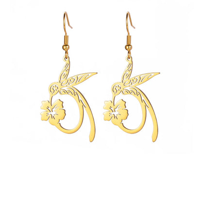 Hummingbird Jewelry Set – Gold/Silver Earrings & Necklace