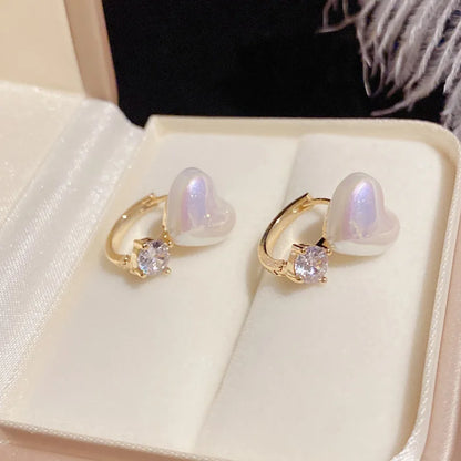 Bohemian Pearl & Rhinestone Stud Earrings