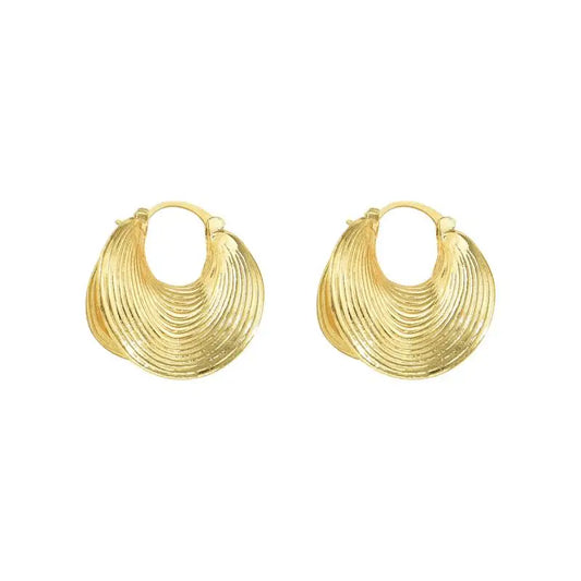 Geometric Striped Drop Earrings