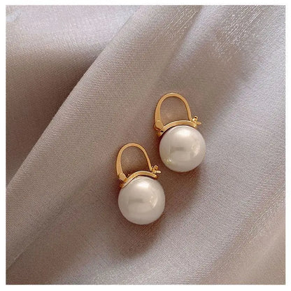 French Pearl Drop Earrings – Simulated Pearl Timeless Classics