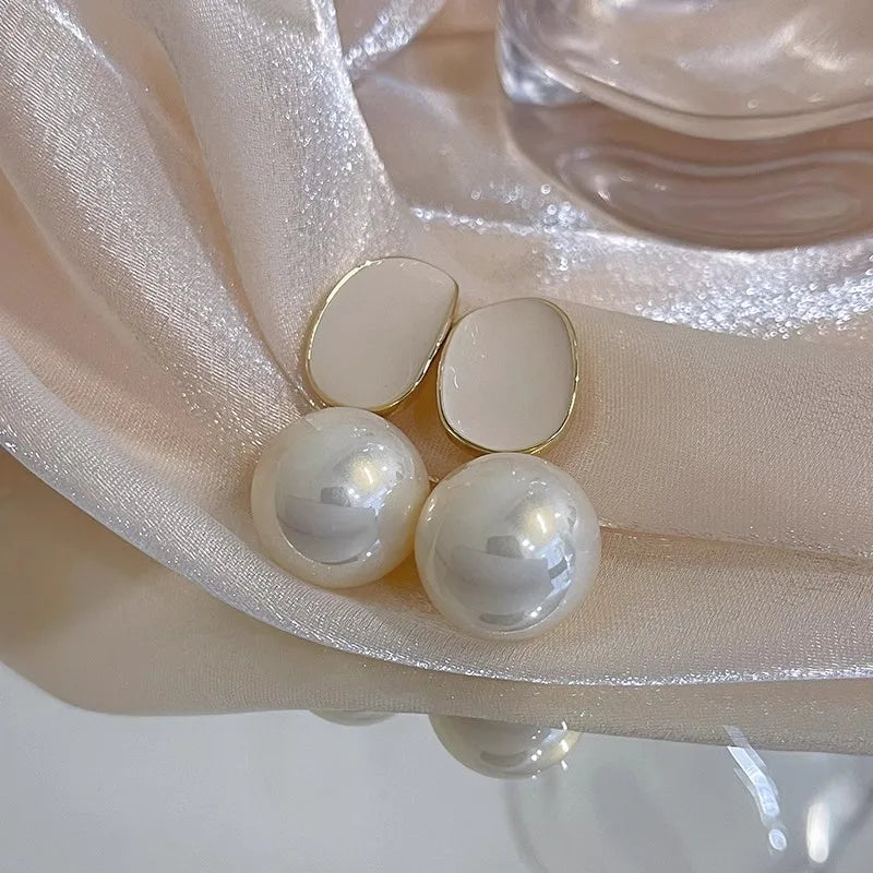 French Pearl Drop Earrings – Simulated Pearl Timeless Classics