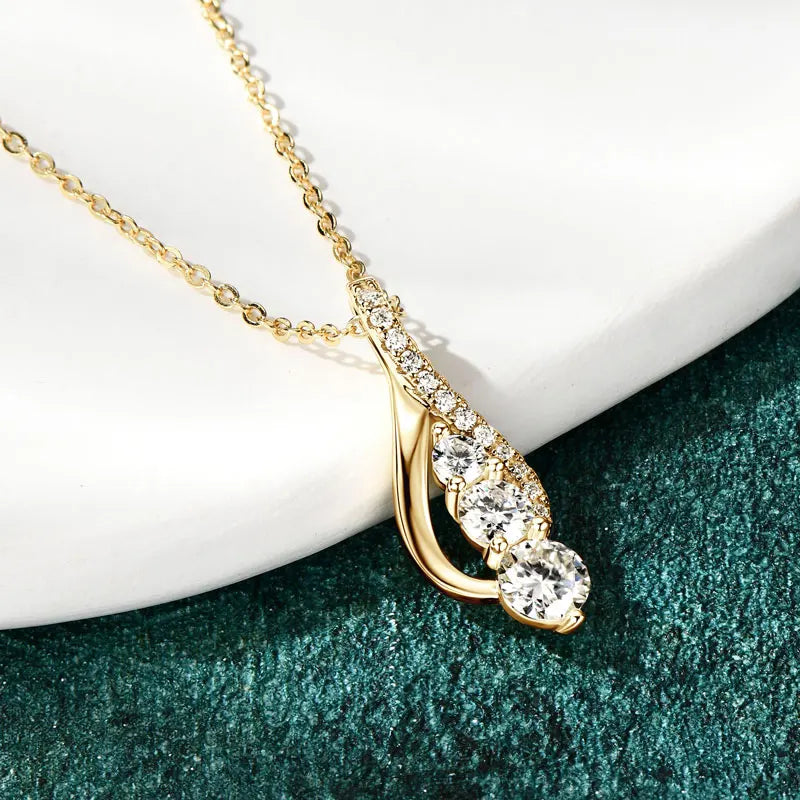 Infinity Moissanite Pendant Necklace – 925 Sterling Silver