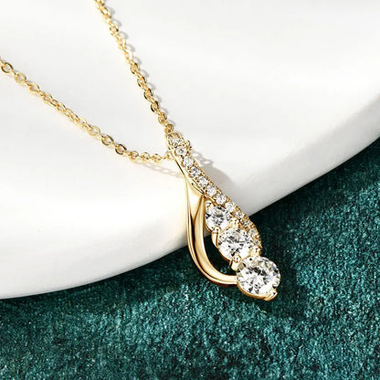Infinity Moissanite Pendant Necklace – 925 Sterling Silver