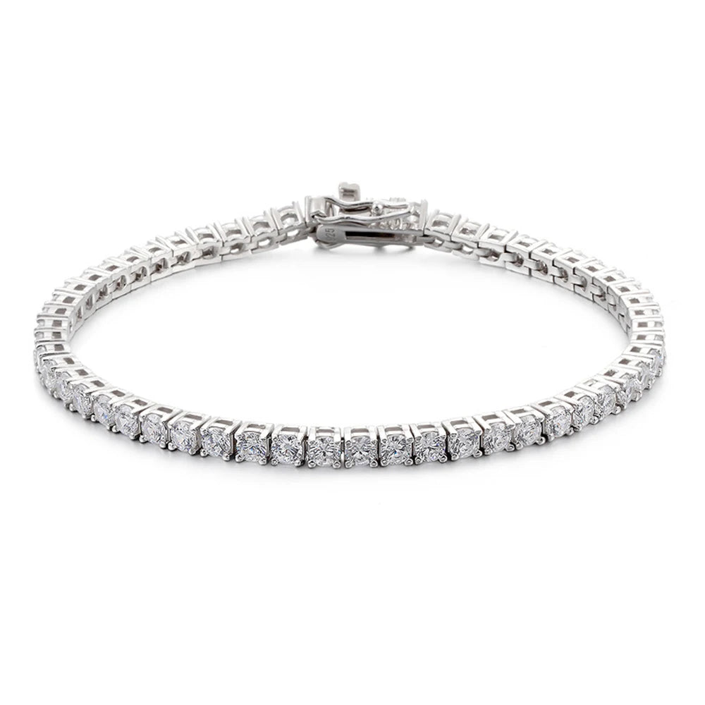 D-VVS1 Moissanite Tennis Bracelet – 925 Sterling Silver