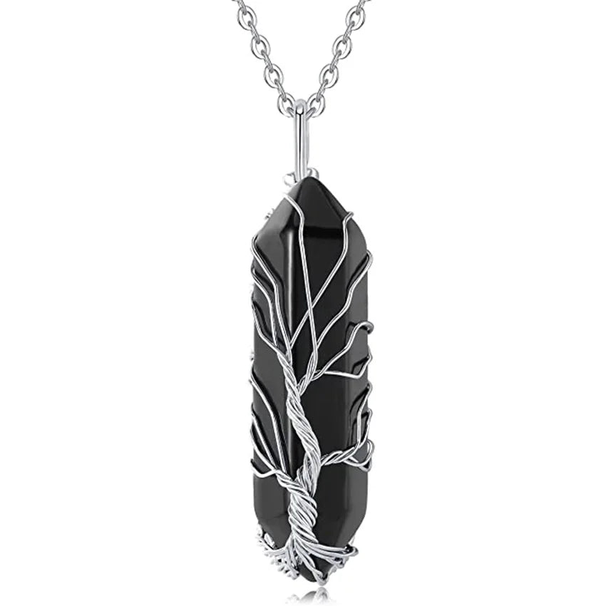 Black Onyx Runes Necklace