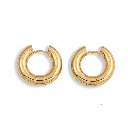 Dual-Design Huggie Hoops – Round & U-Shaped
