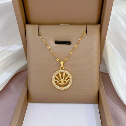 Blue Eye Necklace – Charm Gold Chain