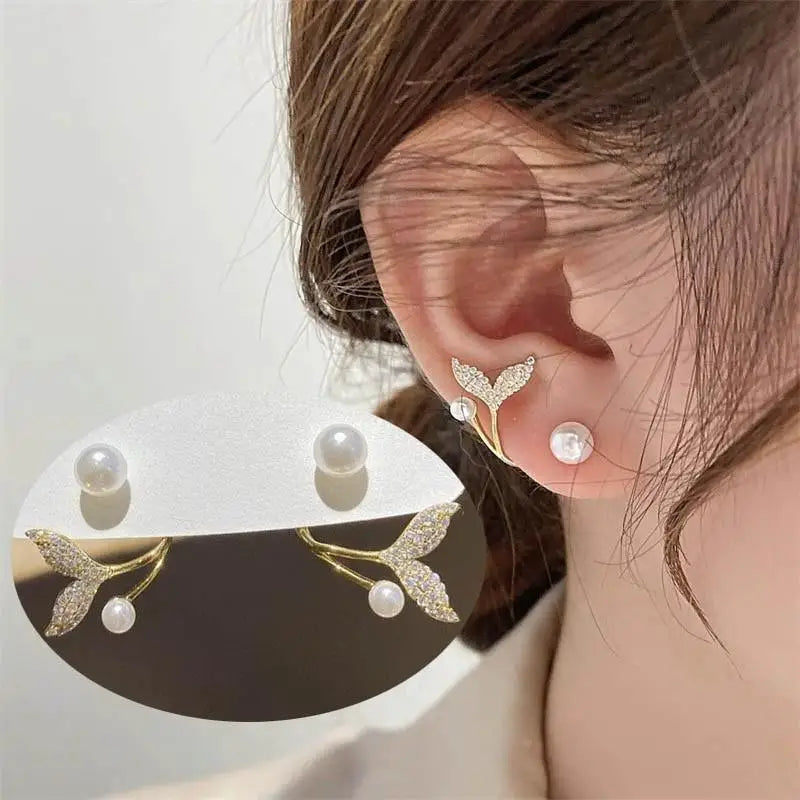 Vintage Green Crystal Butterfly Drop Earrings