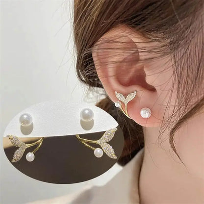 Vintage Green Crystal Butterfly Drop Earrings