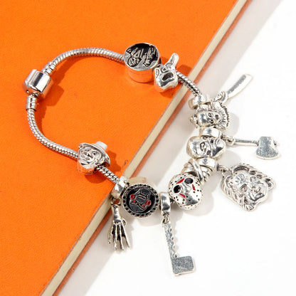 Horror Movie Charms Bracelet – Jason, Pennywise, Jigsaw & Ghostface