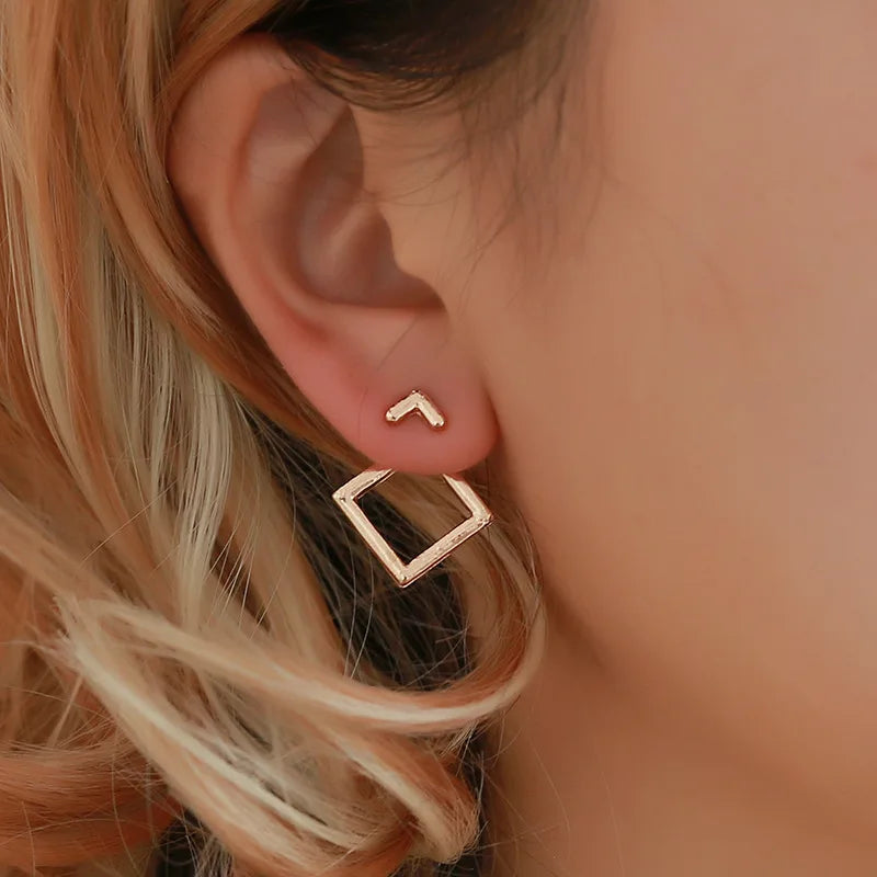 Twisted Mesh Gold Earrings